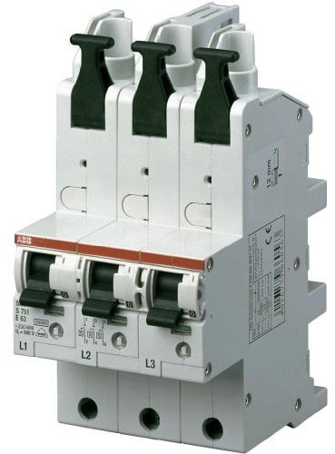 ABB S751/3-E40 selektiver Hauptleitungsschutzschalter SHU E-Char.,25kA,40A,3x1P 2CDS781001R4402