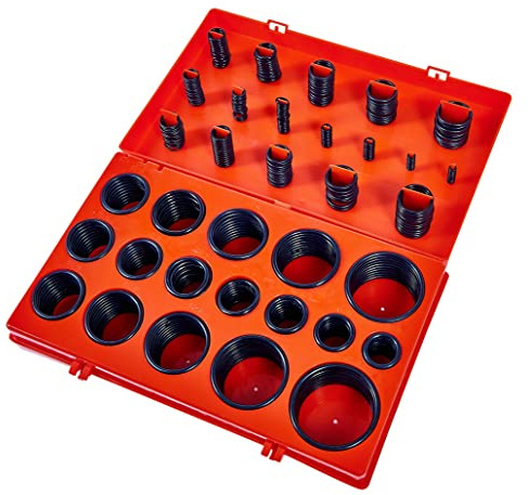 Amtech 419pc Assorted O-Ring Set, 32 Metric Sizes, NBR Oil & Fuel-Resistant, in Divider Case for Garage, Workshop and Plumbing.