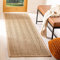 SAFAVIEH Naturfaser Teppich für Wohnzimmer, Esszimmer, Schlafzimmer - Natural Fiber Collection, Kurzer Flor, Natur und Beige, 76 X 183 cm
