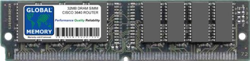 GLOBAL MEMORY 32 MB DRAM SIMM RAM, kompatibel mit Cisco 3640 Router (Cisco P/N MEM3640-32D)
