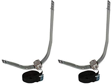 PAIR of Roof Rack J Bars - Kayak Transport - Including Straps, Brackets and Nuts