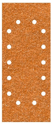 wolfcraft Schleifstreifen für Holz und Metall 115 x 280 mm I 1983000 I 5er Pack, Korund Körnung 120 I Ideal für Schwingschleifer I gelocht für Staubabsaugung