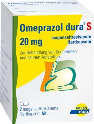 OMEPRAZOL dura S 20 mg magensaftresist.Hartkapseln 7 St