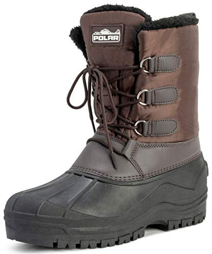 Uomo Letame Allacciare Breve Nylon Pioggia Allacciare Anatra Stivali - BRO47 AYC0142