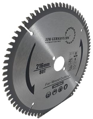 jjw-germany.com Lame de scie circulaire HM New Generation 216 x 2,8 x 30 avec 80 dents - denture alternée négative - bruit réduit