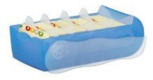 HAN Karteibox CROCO, DIN A8, fr 500 Karten, incl. 5 Sttzplatten, blau-transluzent
