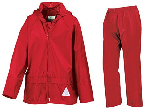 Kids weatherguard jacket and trouser red age 3-4