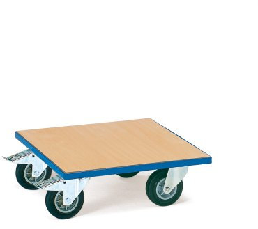 Fetra Transportgeräte mtyyd1170 Ladeschale Tintenroller, Plattform in Holz, 400 kg, 700 mm Länge x Breite 700 mm x 199 mm Höhe Durchmesser