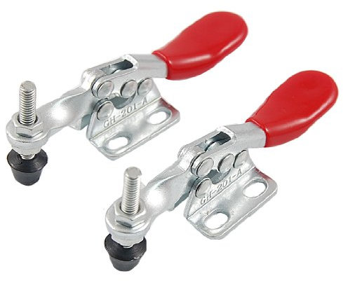 sourcingmap 2pcs Pinces à bascule horizontales en métal 27Kg 60 Lbs Capacité de maintien