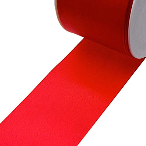 Taftband ohne Draht - festliche Anlässe - Schleifenband - Geschenkeband – Dekoband - rot - 60 mm - Rolle 50 m - 8391 37-R 060