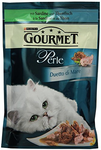Gourmet Perle Katzenfutter Duetto di Mare mit Sardine und Thunfisch, 12er Pack (12 x 85 g) Beutel