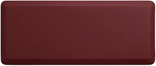 NewLife by GelPro Anti-Fatigue Designer Comfort Kitchen Floor Mat, 20x48”, Grasscloth Crimson Stain Resistant Surface with 3/4” Thick Ergo-Foam Core for Health and Wellness