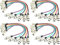 4 Set Adam Hall Mikrofonkabel je 0,5 m in den Farben Rot, Gelb, Grün, Blau, Vilolett, Schwarz, XLR female auf XLR male DMX Audio Studiokabel (0,5 m, Mehrfarbig, 4)