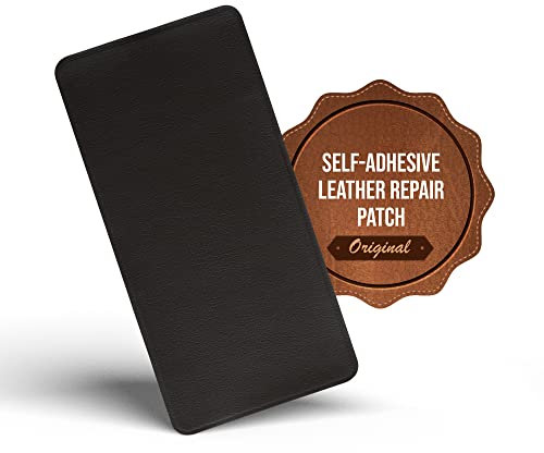 MastaPlasta Selbstklebende Premium Leder Reparatur Patch - Dunkelbraun Leder - 20cm x 10cm. Sofortige Polsterung Qualität Patch für Sofas, Autositze, Jacken, DIY