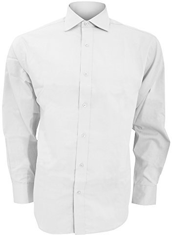 Kustom Kit Mens Superior Oxford Long Sleeved Shirt (17.5inch) (White)