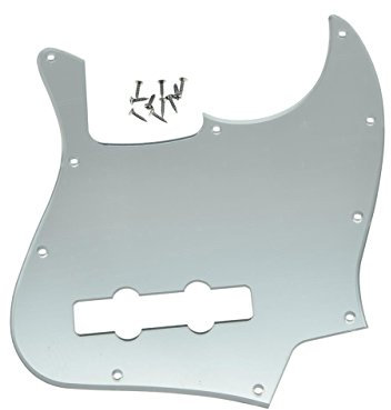 KAISH Schlagbrett für 4 Saiten, J Bass-Stil, Schlagbrett, Schlagbrett, für USA/Mexiko, Jazz, J Bass, Silberfarben