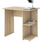 IDIMEX Bureau pour Enfant ou Adulte Nova, Bureau Informatique Table d'ordinateur avec Rangement Ouvert 2 tablettes latérales, en mélaminé décor chêne Sonoma