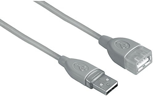 Hama Câble prolongateur USB, fiche A - prise A (USB 2.0, USB/USB A mâle, 480 Mbit/s, 0,5 m) Gris