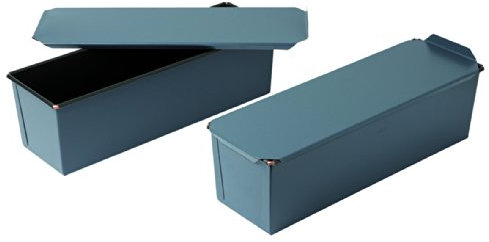 Moule à pain de mie lunch section carrée professionnel avec couvercle 120*120mm