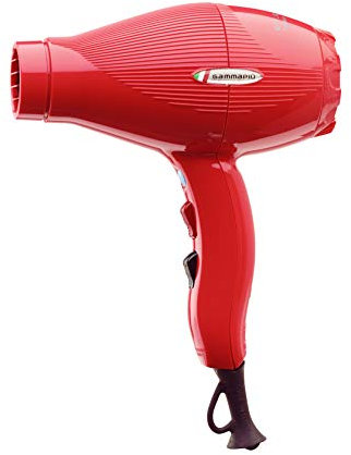 GAMMAPIU’ Asciugacapelli Professionale E-T.C. Light, Phon per Capelli Leggero (430gr), Phon Professionale Compatto, solo 18,5 cm, Griglia Rivestita in Tormalina, W1800-2100 (Spina ITALIA, Rosso)