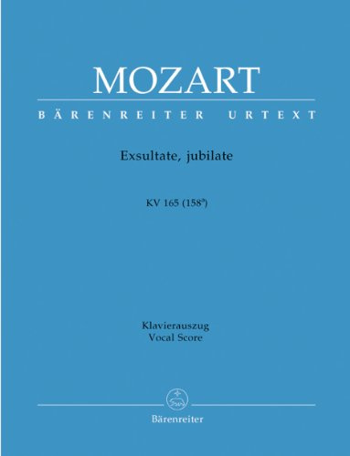 Exultate Jubilate KV165 (158a) ---- Voix Soprano / Piano