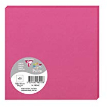 Clairefontaine 1824C Packung (mit 25 Karten Pollen, 135 x 135 mm) 210g, fuchsia