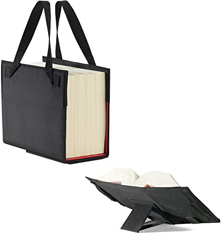 LexSkin Tasche (Nylon) - onyx-schwarz - tragbarer Umschlag für Loseblattwerke/inkl. ausklappbarer Buchstütze