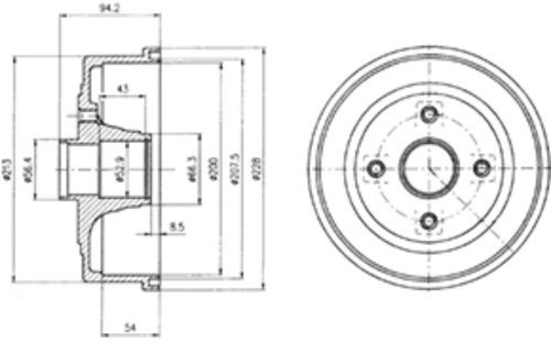 Delphi BF472 Brake Drum