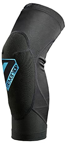7 Protection Transition-17 Rodilleras Ciclismo Enduro MTB, Unisex Adulto, Negro, Talla-S