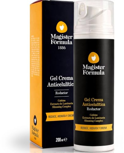 Gel Crème Anti Cellulite et Amincissante Puissante 200 ml | Parfum à la Mandarine | Creme Minceur pour Cuisses, Fesses, Ventre, Bras | Absorption Rapide | Soin Raffermissante Corps | Femme et Homme
