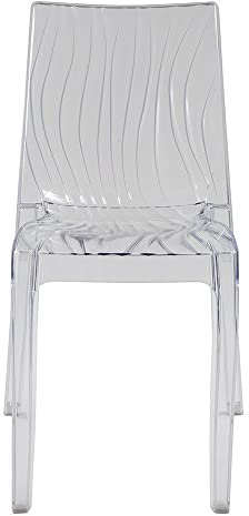 GRAND SOLEIL grandsoleil auf Dune transparent Stapelsessel, Polycarbonat, Crystal Clear, 54 x 50 x 84 cm