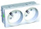 Schneider - Alb45222 Altira - Bloc 2 Prises De Courant 2P+T - 16A - 2 Postes - Blanc - 90 X 45 X 39 Mm