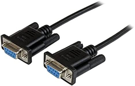 StarTech.com 1M Black DB9 Null Modem Cable Serial Null Modem Cable Black, SCNM9FF1MBK (Serial Null Modem Cable Black)