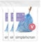simplehuman CW0269 code V Custom Fit Bin Liner Bulk Pack, Blue Plastic (3 Pack of 20, Total 60 Liners)