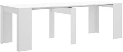 Distrigal Mobelcenter - Mesa de Comedor Consola Extensible Sistema Fuelle - 5 Posiciones - (Blanco) 0589