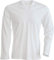 Kariban Mens Slim Fit Long Sleeve V Neck T Shirt (M) (White)