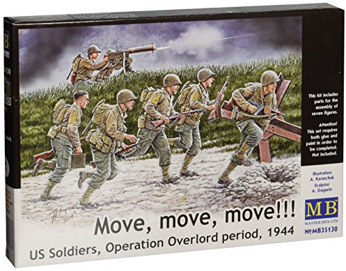 Masterbox 1:35 Scale US Soldiers, Operation Overlord Move, Move, Move! Figure