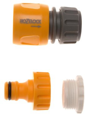 Hozelock Threaded Tap and Hose End Connector (Twin Pack)