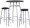 Flash Furniture Daria Stehtisch-Set mit gepolsterten Hockern