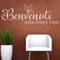 KLEBEHELD® Wandtattoo Benvenuti nella nostra casa | italienischer Spruch | Flur Größe 80x28cm, Farbe schwarz