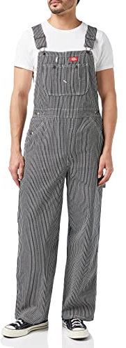 Dickies Men's Bib Overall Dungarees, Hickory Stripe, 38W x 34L