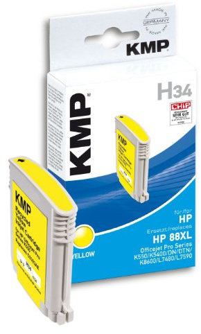 KMP Tintenkartusche für HP Officejet Pro K550, H34, yellow
