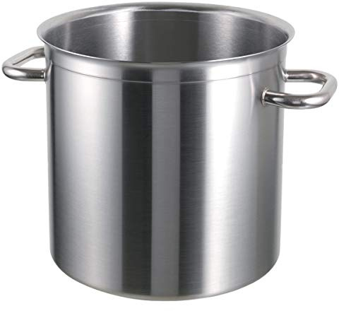 MatferBourgeat Excellence Stockpot - 36cm | Heavy-duty reinforced rim and sandwich base distribute heat evenly, built for busy commercial kitchens.