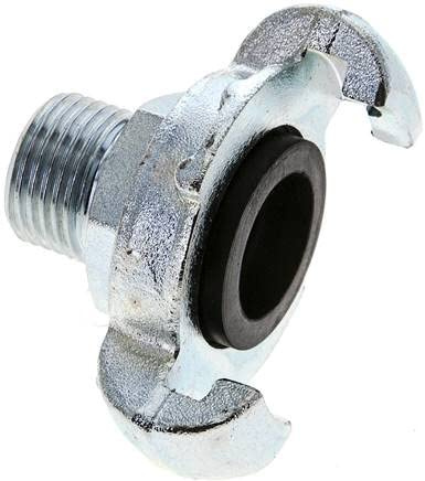 Kompressorkupplung G 1/2(AG) Werkstoff:Stahl verzinkt Dichtungen:NBR Gewinde außen:G 1/2 DN:12mm