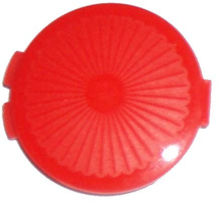Tupperware Mini-Pillendose mit Klappdeckel, rund, Rot