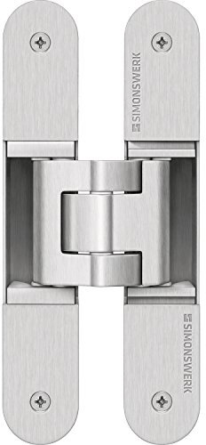 Simonswerk 5 400605 0 12602 Türband TECTUS TE 340 3D, verdeckt f. stumpfe Türen, Edelstahl-Effekt