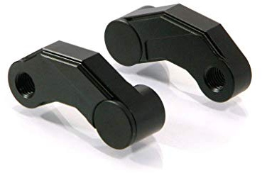 Rehausse de Rétroviseurs Moto | 1 x Pas de Vis Normal Gauche et Inversé Droit 10mm | Pour KTM, Yamaha et Royal Enfield | Par 2