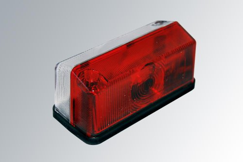 Umrissleuchte eckig rot/weiß 12 Volt