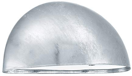 EGLO Außen-Wandlampe Lepus, 1 flammige Außenleuchte, Wandleuchte aus Stahl feuerverzinkt, Farbe: Silber, Fassung: E27, IP23