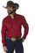 Wrangler Men's Painted Desert Two Pocket Long Sleeve Button Work Shirt SHIRT, Red, L